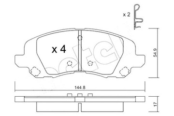 фото thumb №1, Тормозные колодки тормозные dodge caliber 06- metelli