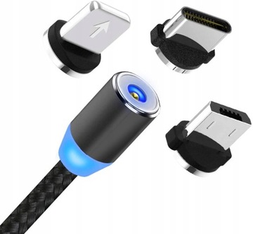 МАГНИТНЫЙ КАБЕЛЬ 3в1 MICRO TYPE-C USB-C к IPHONE
