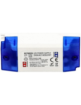 12V LED 12W 1A Мебельный источник питания для светодиодной ленты IP20