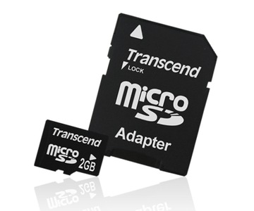 Карта памяти Transcend Micro SD 2 ГБ + SD-адаптер