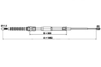 фото thumb №2, Трос тормоза ручного vw beetle 1.2-2.5 04.11-07.