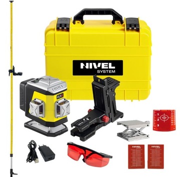 Laser krzyżowy Nivel System CL3R set LP36 czerwona