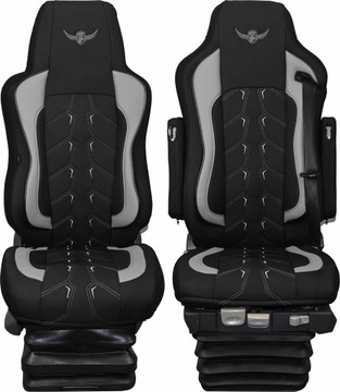 Pokrowce na fotele ROYAL Classic MAN TGX, TGA, TGS, TGM 1 pas SZARY