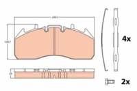 фото thumb №4, Гальмівні колодки гальмівний. renault magnum 04- перед, задня