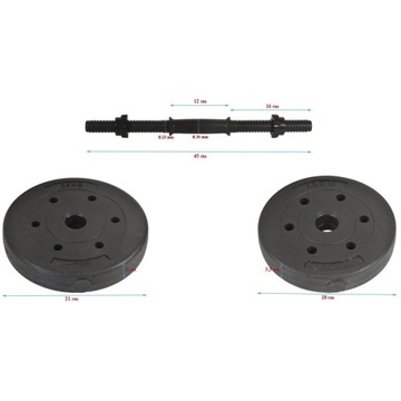 Гантель составная 16 кг (2х8 кг) Eb Fit
