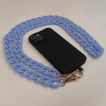 UNIWERSALNA SMYCZ ŁAŃCUCH NA TELEFON DO ETUI CROSSBODY NIEBIESKI 1.2M