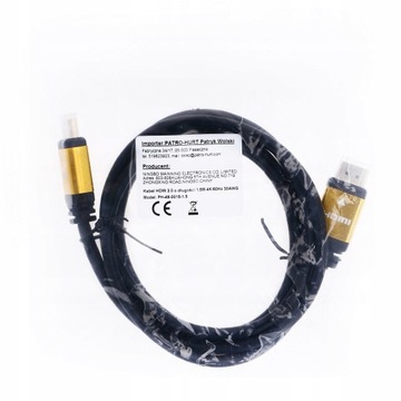 Кабель HDMI 2.0 1,5 м UHD 2160P 4K/60 Гц 3D 48 бит