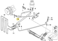 фото thumb №16, Шланг гидравлический усилителя bmw 5 e39 7 e38 febi