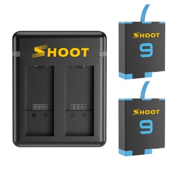 Двойное зарядное устройство для GoPro HERO 9 10 +2 аккумулятора