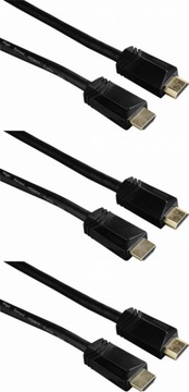 Кабель HAMA Techline 8K HDMI 2.1, 1 м, черный, 3 шт.