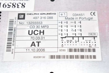 фото thumb №8, Радіо радіопрогравач cd30 13255553 13275077 opel astra 3 iii h рестайлінг 06-14