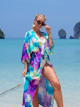 ПАРЕО для пляжа, платье ПОЛЕТ, длинная накидка, женская туника SUMMER BOHO