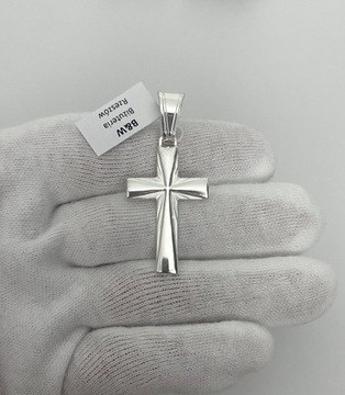 Серебряная цепь Pr.925 8 мм теста 60 см + крест