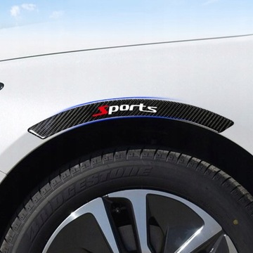 4 наклейки на боковые колеса спортивного автомобиля