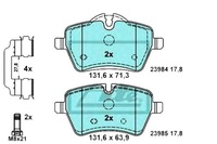 фото thumb №2, Тормозные колодки тормозные керамические mini r50 r53 r52