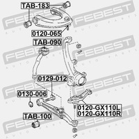 фото thumb №11, 0130-006 підкладка болти wah. ексцентрикова lexus is200/300 gxe10,jce10