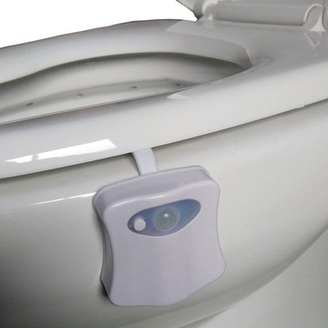 LAMPKA LED DO WC DO TOALETY ŚWIATEŁKO NA NOC CZUJNIKRUCHU ŚWIATŁA