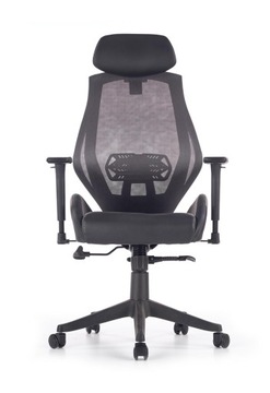 Вращающийся офисный стул ERGONOMIC HASEL, черный, спинка из профилированной сетки