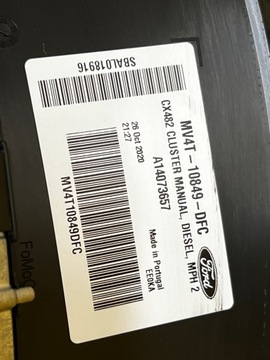 фото thumb №8, Спидометр виртуальный cockpit приборы ford kuga mk3 дизель digital mv4t-10849-dfc