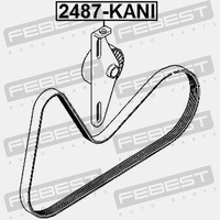 фото thumb №4, Ролик натягувача renault logan 2005-2013 | 2487-kani febest