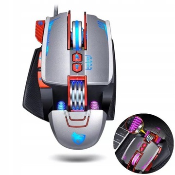 Проводная игровая мышь GAMEXIDO со светодиодной подсветкой RGB, 2400 точек на дюйм