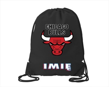 СПОРТИВНАЯ ШКОЛЬНАЯ СУМКА ДЛЯ ОБУВИ CHICAGO BULLS NBA BASKET - НАЗВАНИЕ БЕСПЛАТНО