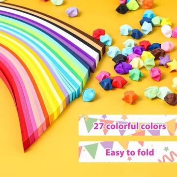 1030 arkuszy Zestaw papieru gwiazdowego origami Dwustronny papier origami gwiazdowy kolorowy