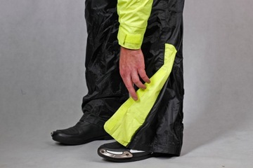 Kombinezon przeciwdeszczowy motocyklowy HUSAR RAIN r. L czarno-żółty fluo