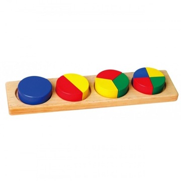 Деревянная головоломка Viga Mathematical Blocks Fractions