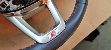 фото thumb №8, Sq5 80a q5 рестайлинг руль с подогревом кожа sline лепестки 80a419091cn