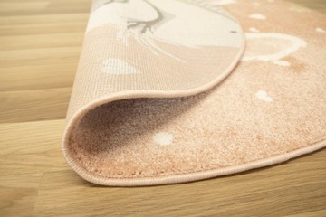 Обвенчались. КРУГЛЫЙ КОВЕР ДЛЯ ДЕВОЧКИ 160 СМ LAMA POWDER PINK HEARTS