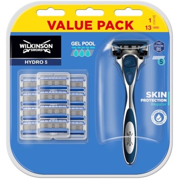 Набор для бритья WILKINSON Hydro 5 Skin, 13 картриджей + ручка