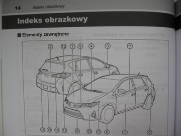 TOYOTA AURIS II Hybrid 2012-2014 Руководство на польском языке