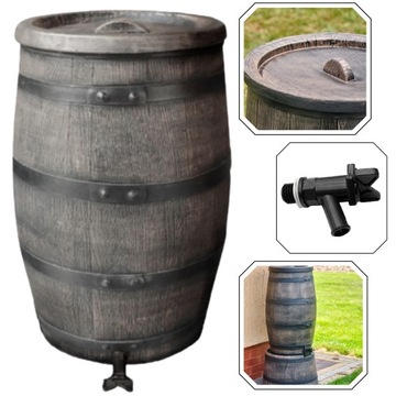 Beczka na deszczówkę zbiornik 80 l BRUNNE SLIM