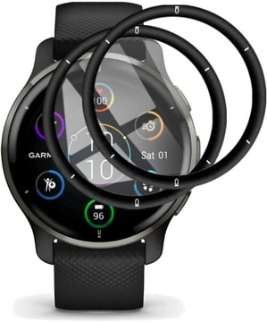 5 ГИБРИДНЫХ СТЕКЛЯННЫХ ПЛЕНОК для GARMIN VENU 2 PLUS