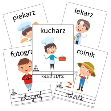 КАРТОЧКИ С ИЗОБРАЖЕНИЯМИ - ПРОФЕССИИ|карточки для детей 30 шт|6,5х9см