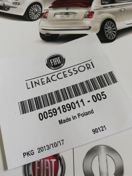 КАТАЛОГ ПРОСПЕКТ FIAT 500 59189004 59189011