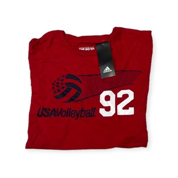 Koszulka T-shirt męski krótki rękaw Adidas 92 USA Volleyball M