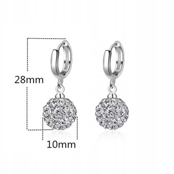 КРАСИВЫЕ СЕРЬГИ СЕРЕБРА 925 ПРОБЫ SWAROVSKI ЦВЕТА