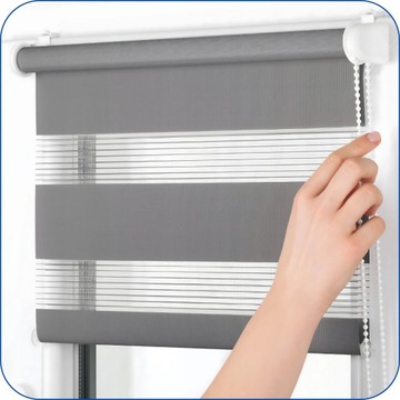 Roleta Dzień Noc 51x120cm Kolory Bezinwazyjna Kompletny Zestaw MultiStop