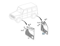 фото thumb №1, Брызговик задняя защита g klasa w463 18- amg g 63