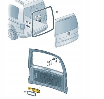 КНОПКА ЗАМКА ЗАДНЕЙ ДВЕРИ AUDI VW 5N0827566T дилерский центр