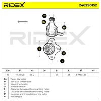 фото thumb №5, Ridex 2462s0152 шаровая опора рычага перед do ford ranger et ranger er, eq