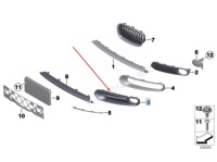 New bmw 2 f22 правый fog light closed решётка sport 51117343732 2015 original Доставка, фото thumb