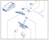 фото thumb №3, Нова оригінал заглушка двірники зад megane iv kadjar captur espace v оригінальний номер