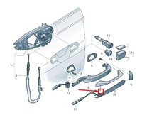 фото thumb №1, Audi a6 4a c8 планка декоративная ручка дверь передних правых 4m8837240