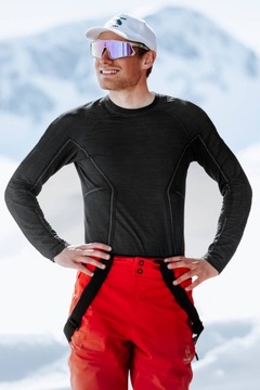 Komplet sportowej bielizny trekkingowej z wełną MERINO Brubeck Active - M