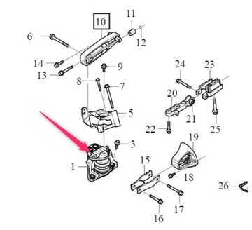 фото thumb №6, Volvo s60 iii подушка двигуна права 32137495