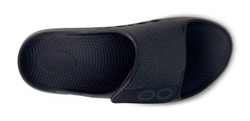 OOFOS OOahh Sport Flex Black Labirynth 44 восстановительные шлепанцы