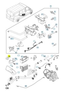Купить Гайка корпус отопителя, m6 opel vivaro-b оригинальный номер 93861119, фото thumb